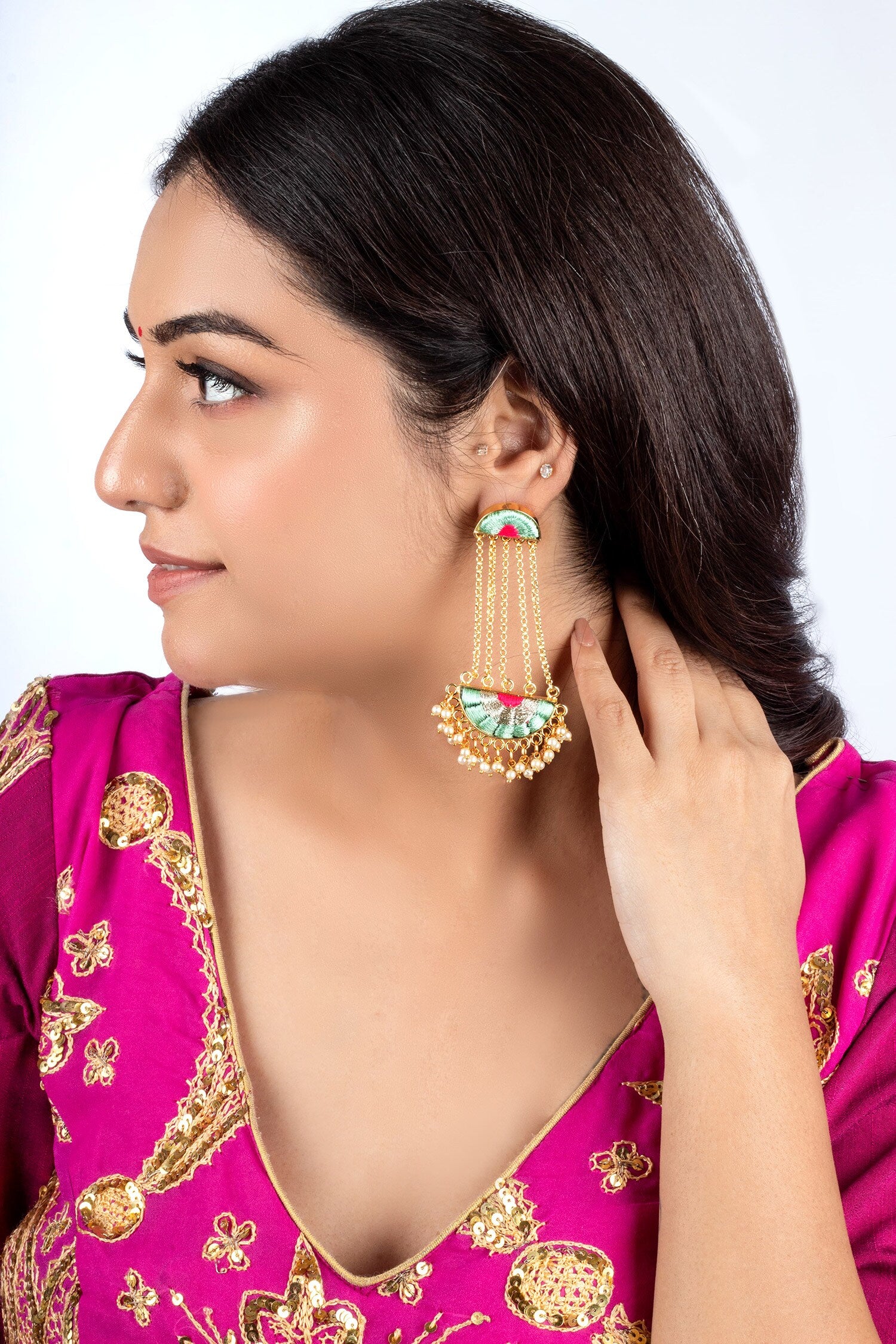 Mandala Tassel Cascade Earrings 