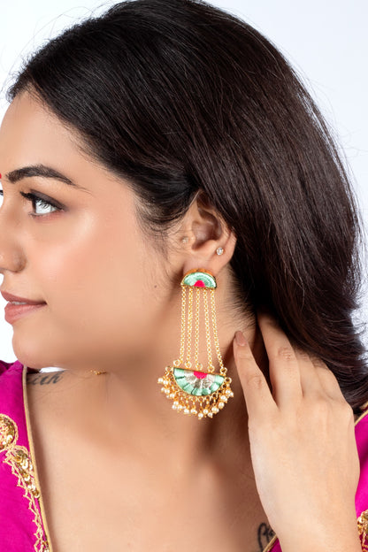 Mandala Tassel Cascade Earrings 