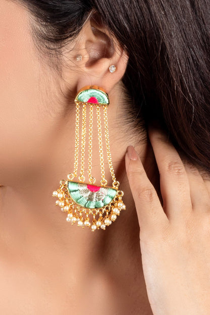 Mandala Tassel Cascade Earrings 