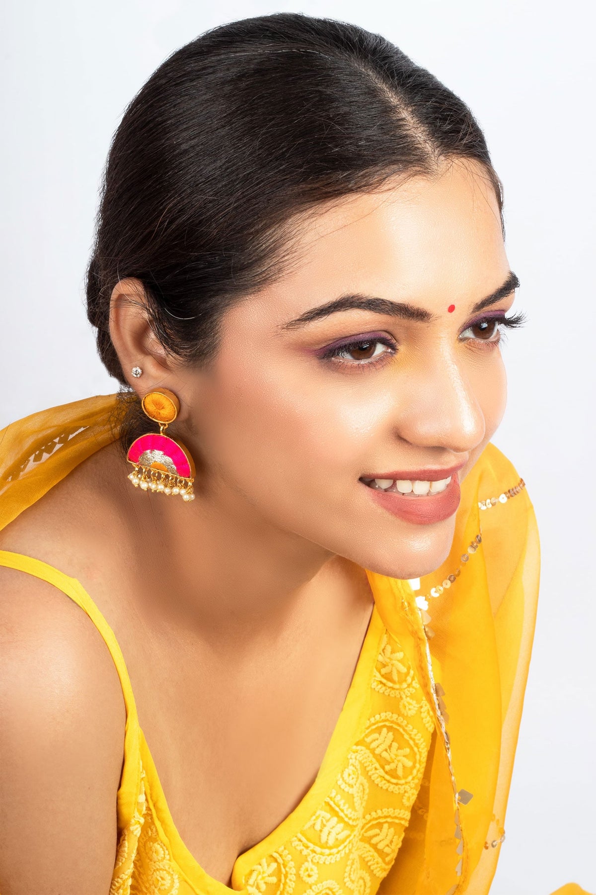 Crescent Bloom Drop Earrings 