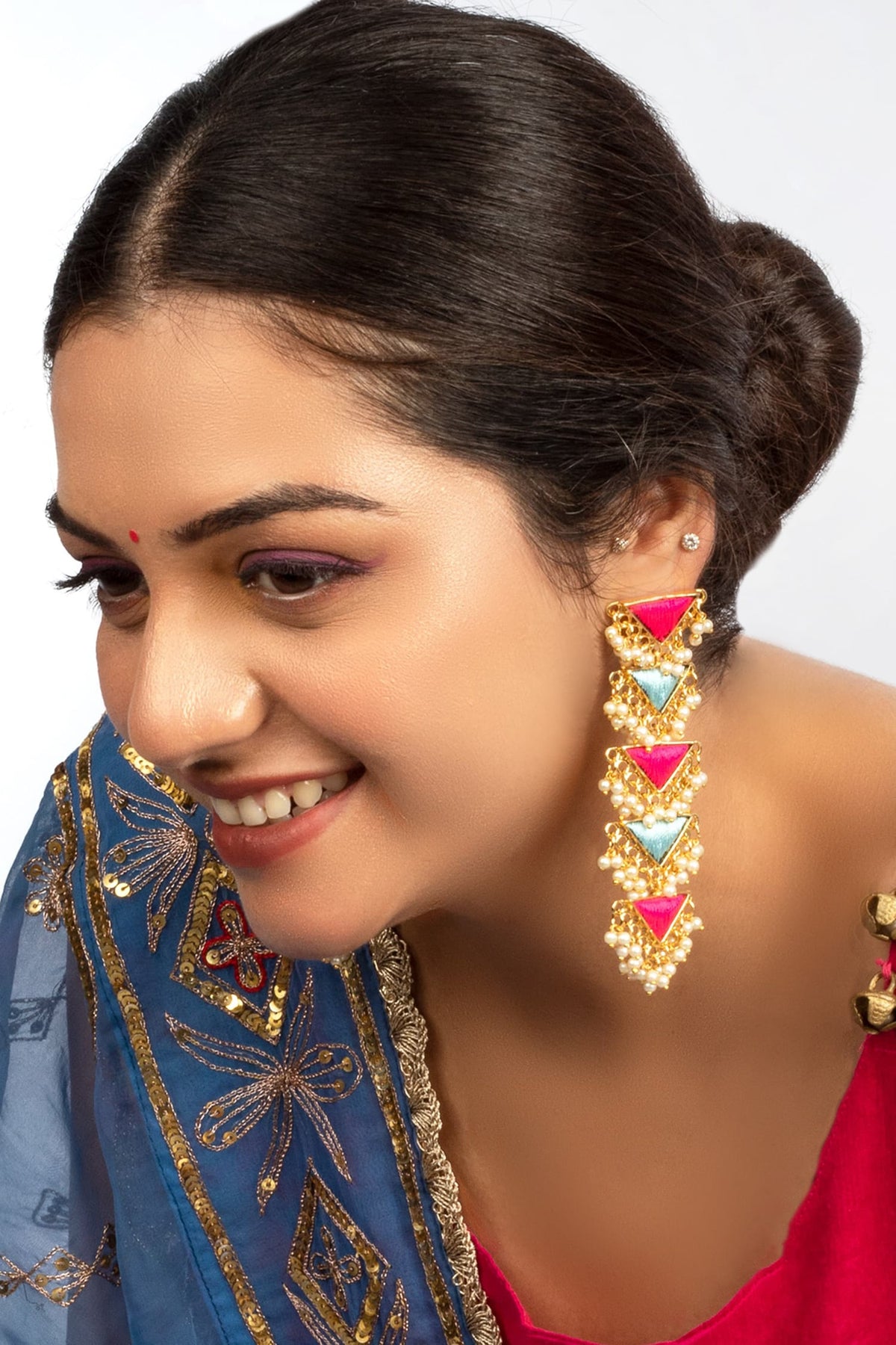 22kt Gold Plated Prism Breeze Drop Earrings 