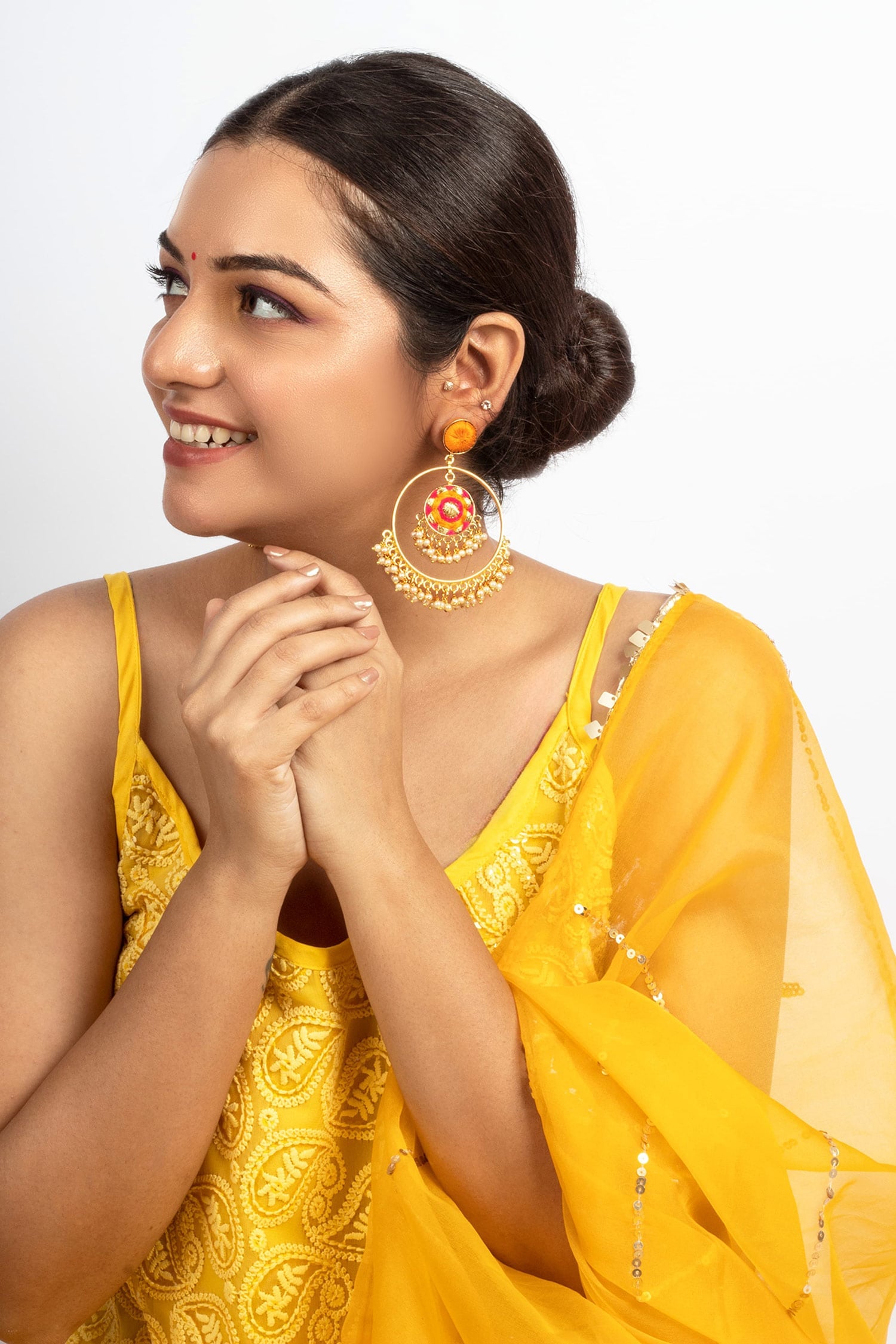Thread Embroidered Chandbalis 