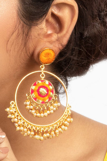 Thread Embroidered Chandbalis 