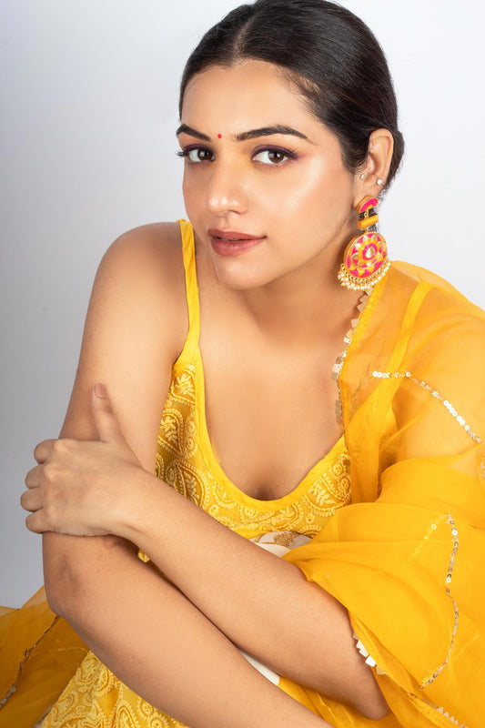Threadwork Embroidered Danglers 