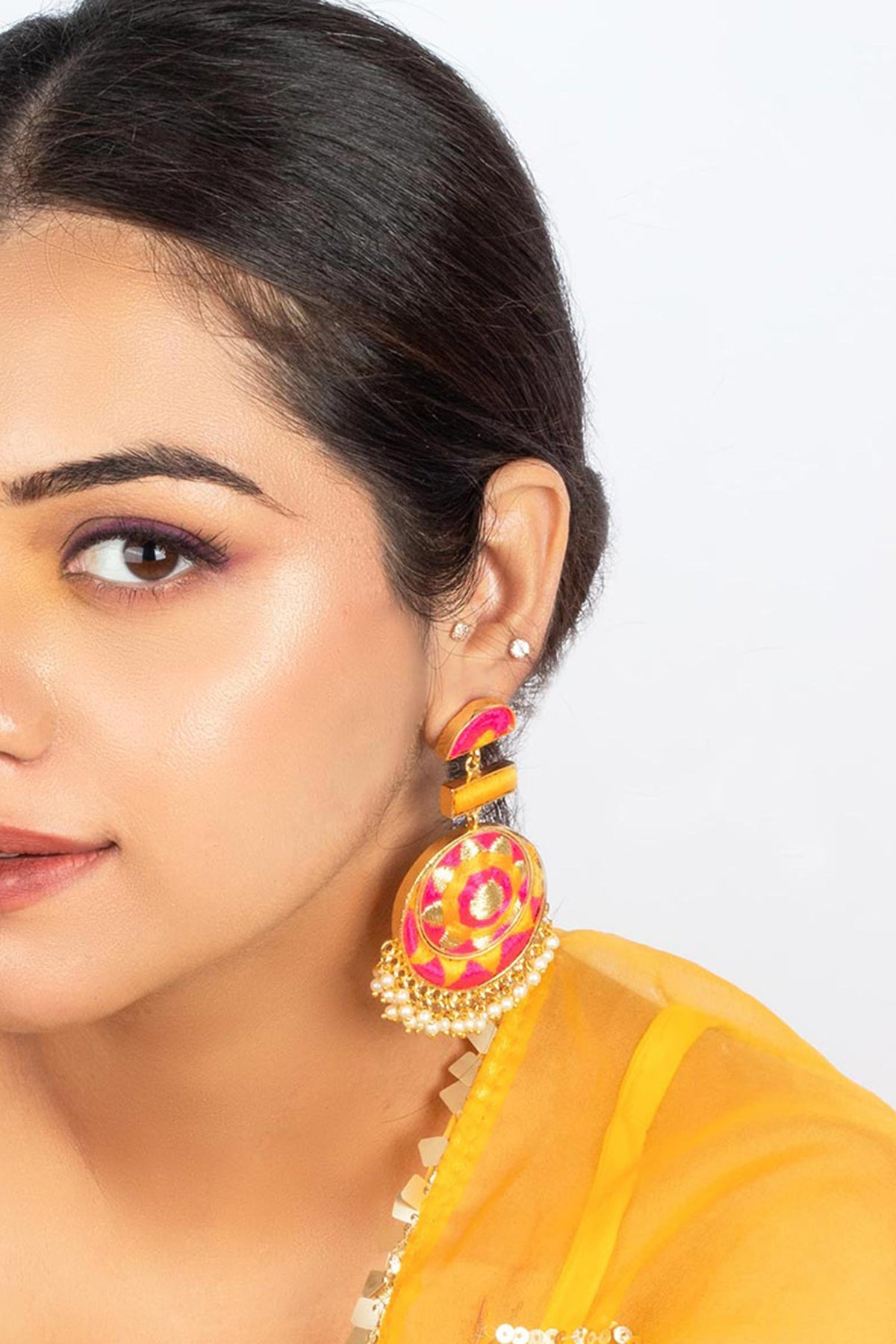 Threadwork Embroidered Danglers 