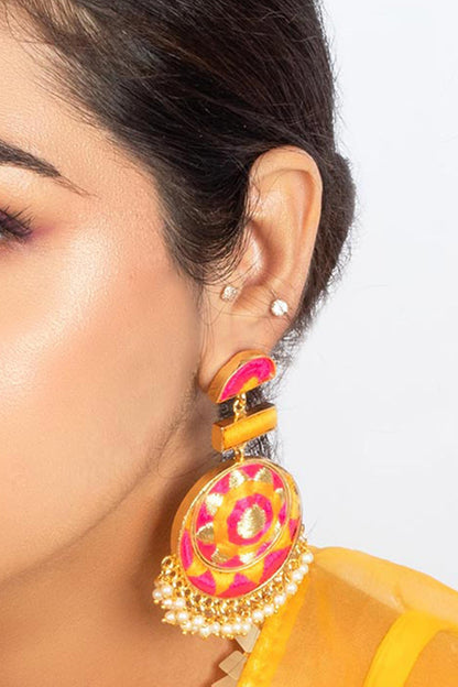 Threadwork Embroidered Danglers 