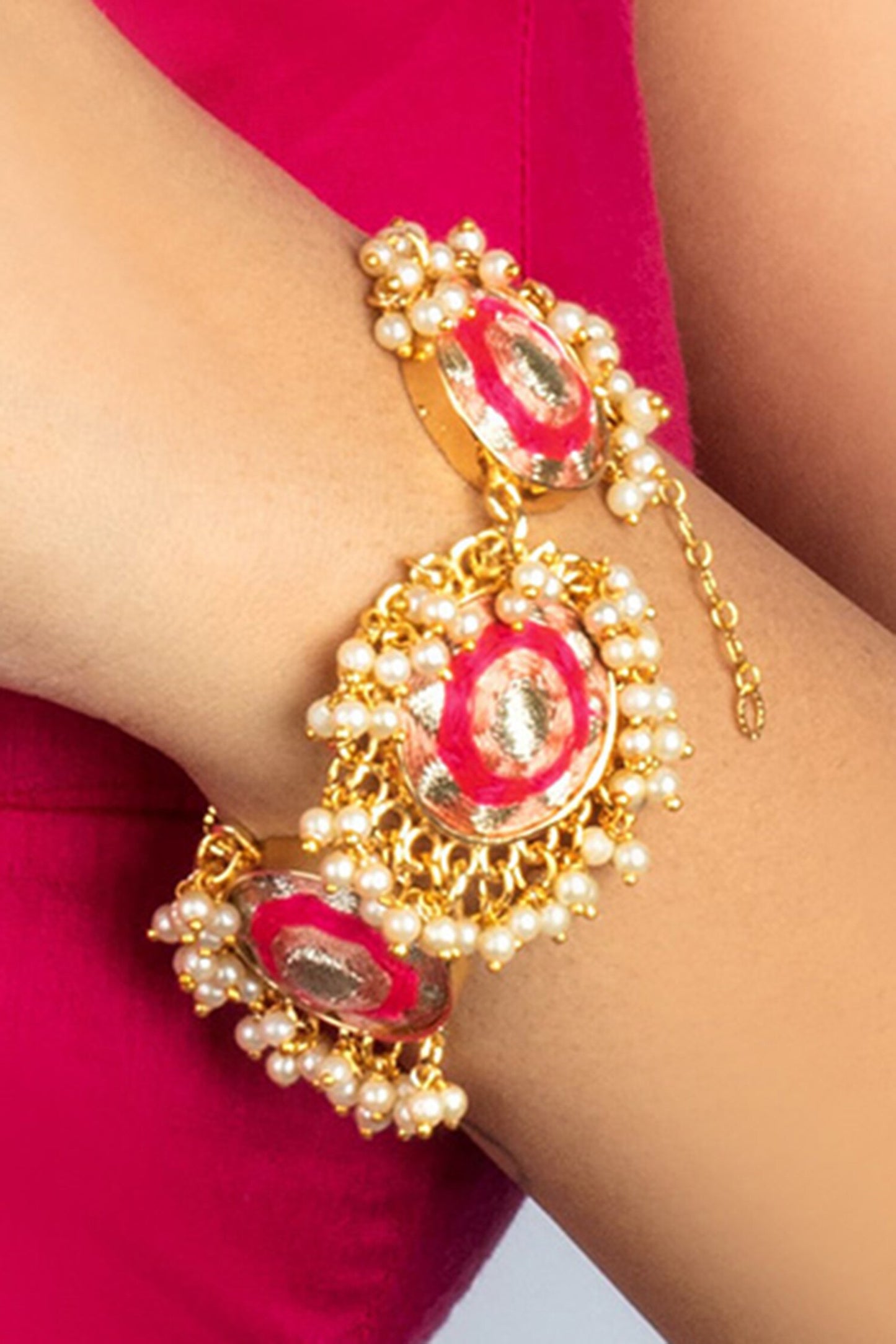 Pearl Embellished Necklace Set 