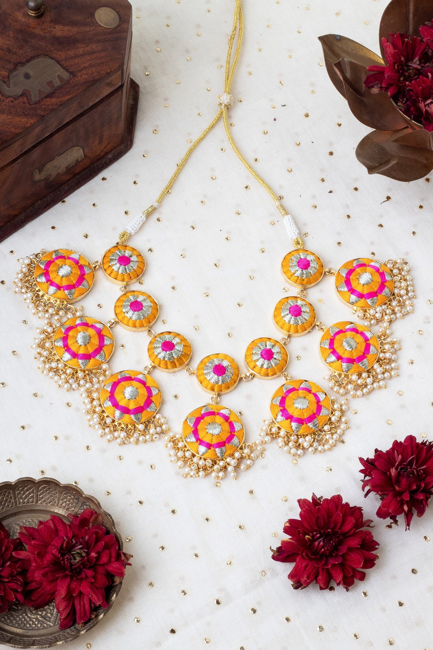 Threadwork Embroidered Choker Set 
