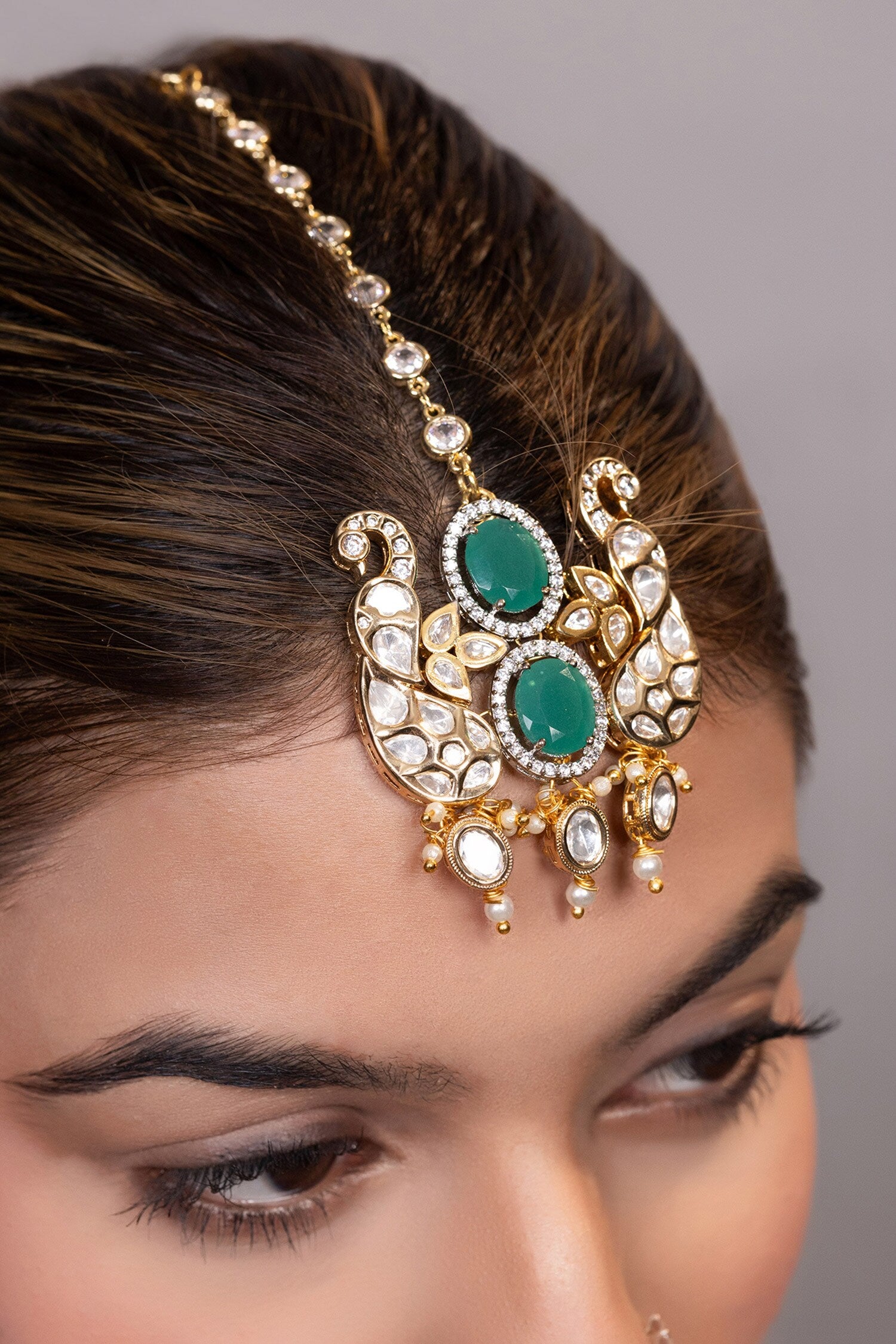 Kundan & Bead Maangtikka 