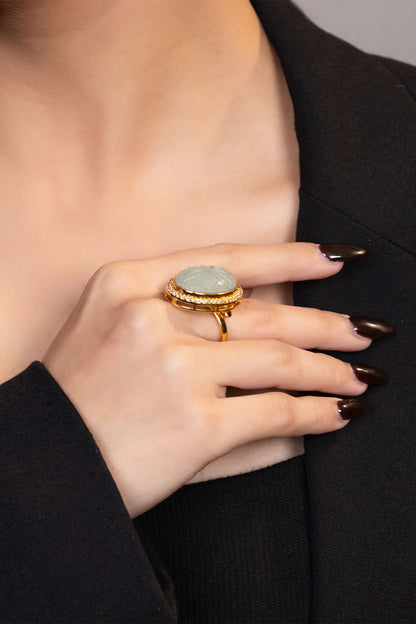 Kundan Bead Embellished Adjustable Ring 