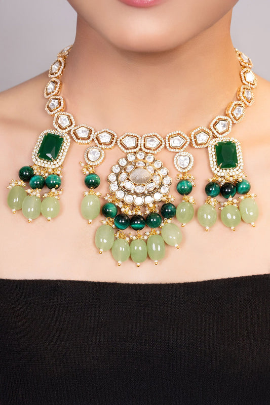 Kundan & Bead Embellished Necklace 