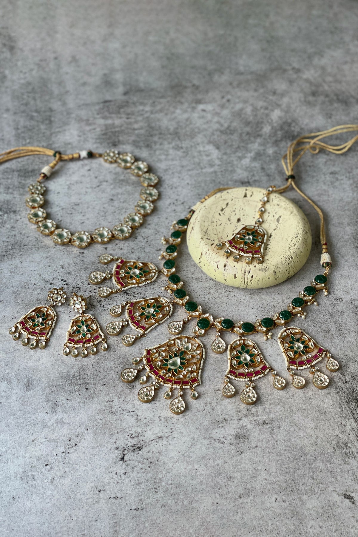Kundan Multi Color Necklace Set 