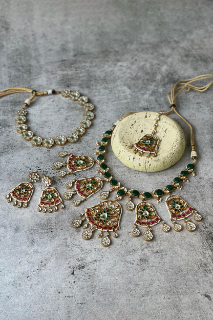 Kundan Multi Color Necklace Set 