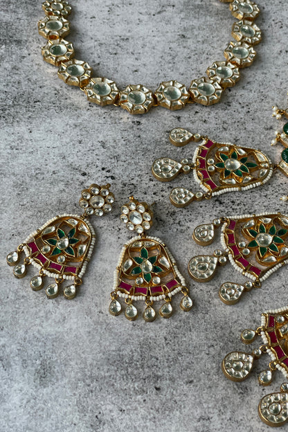 Kundan Multi Color Necklace Set 