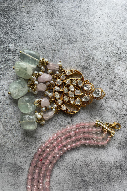 Kundan Bead Designer Necklace Set 
