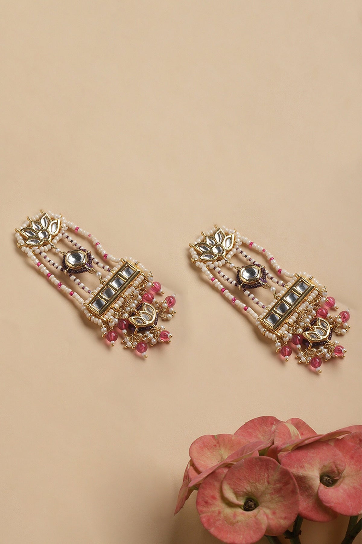 Kundan Embellished Long Earrings 