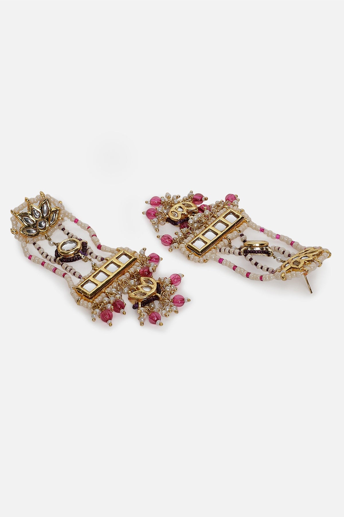 Kundan Embellished Long Earrings 