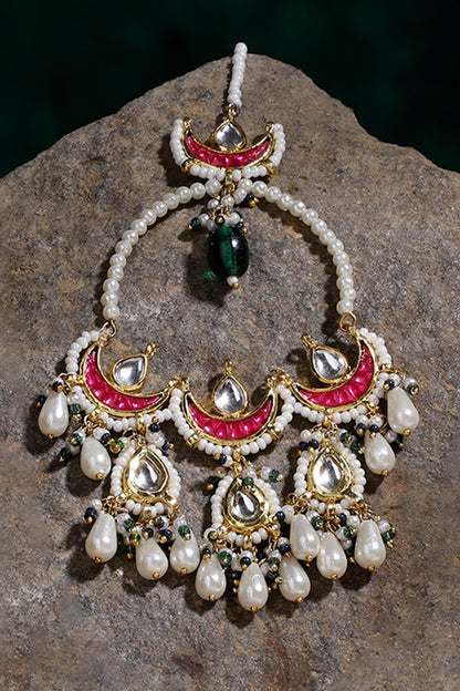 Stone Embellished Chandbali Earrings 
