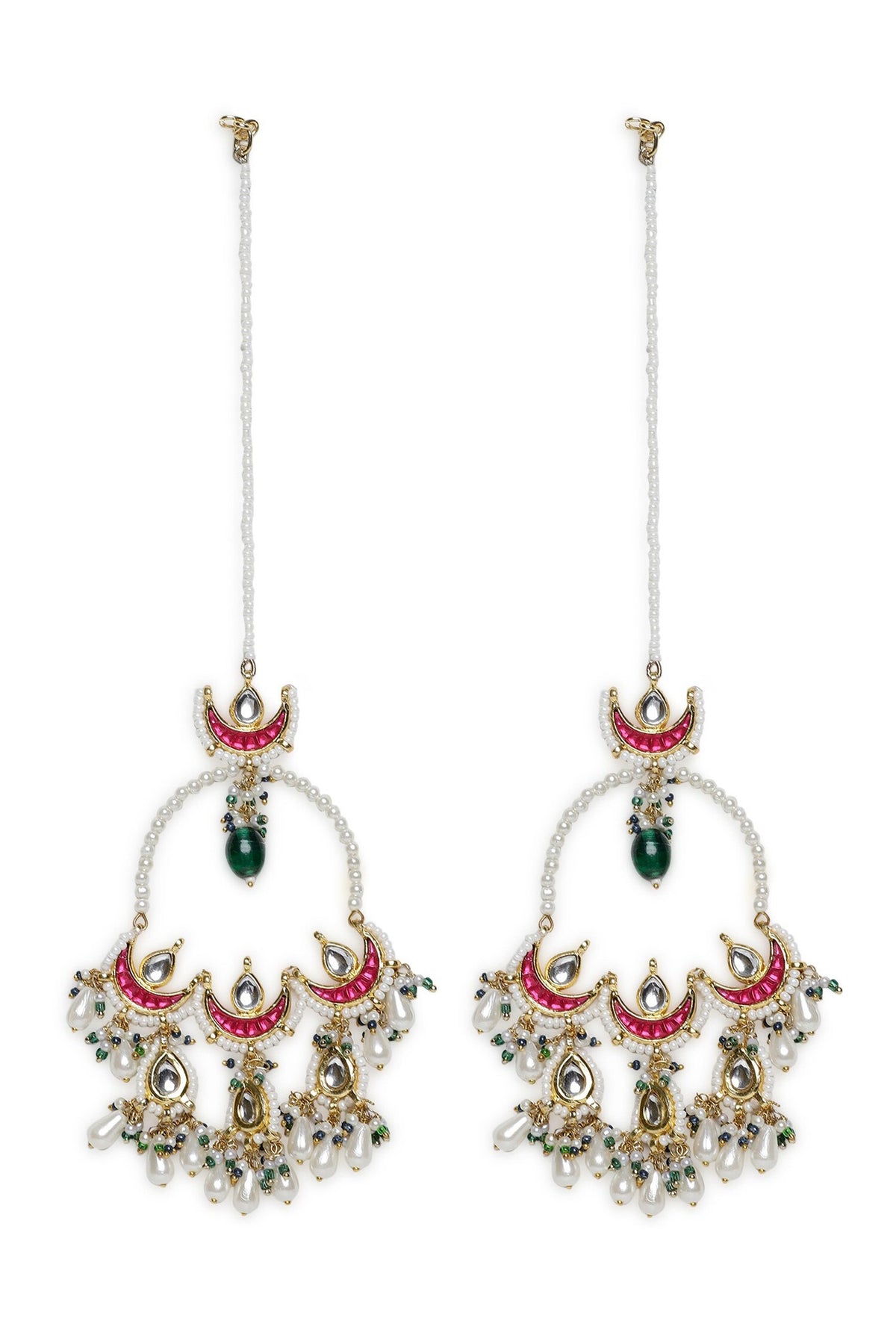 Stone Embellished Chandbali Earrings 