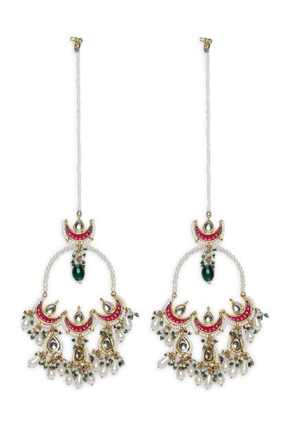 Stone Embellished Chandbali Earrings 