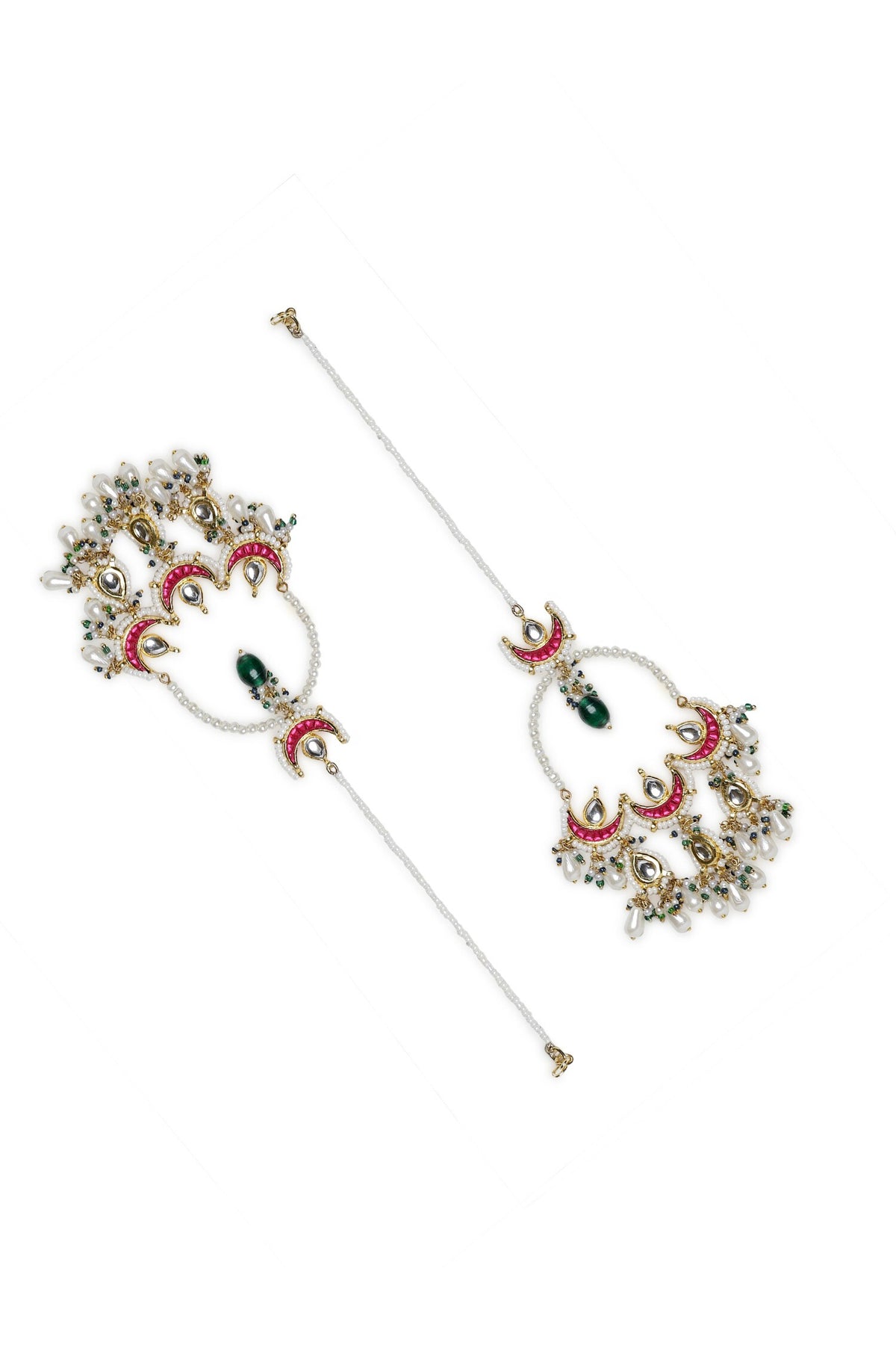 Stone Embellished Chandbali Earrings 