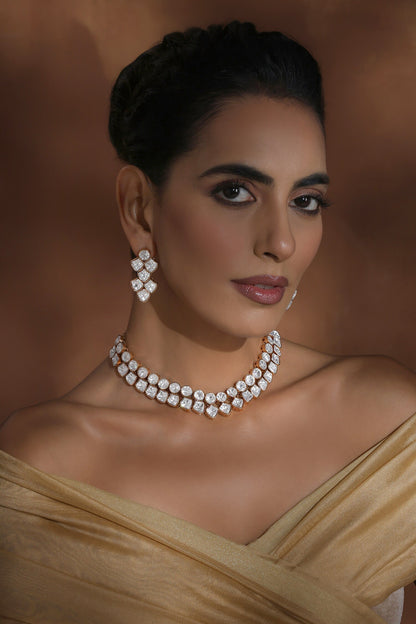 Polki Embellished Choker & Earring Set 