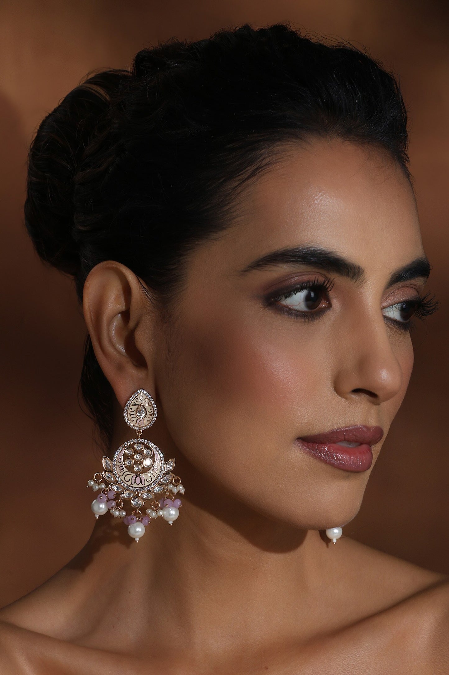 Polki Chandbali Earrings 