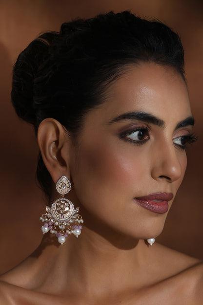 Polki Chandbali Earrings 