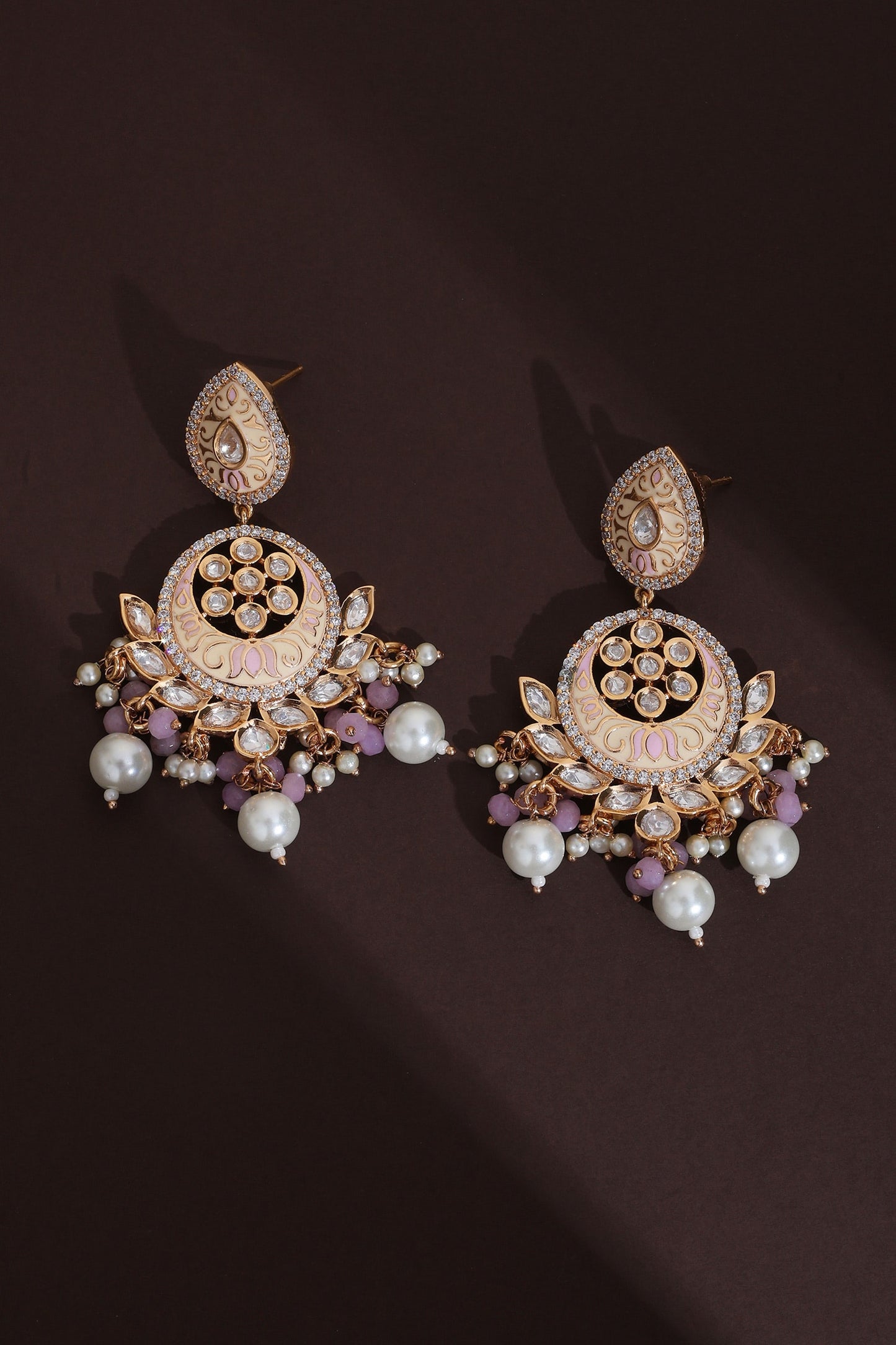 Polki Chandbali Earrings 
