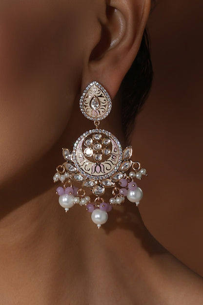 Polki Chandbali Earrings 