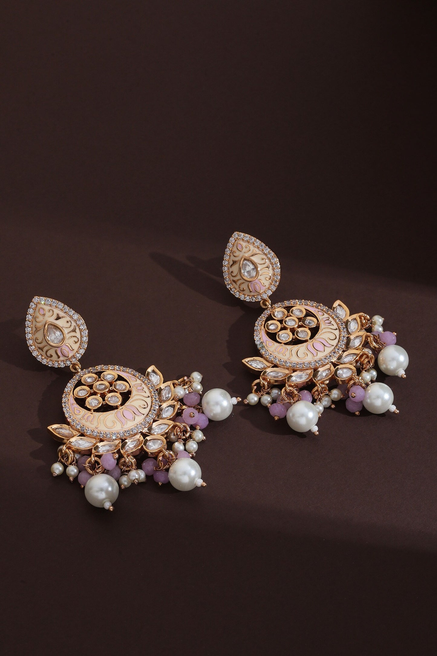 Polki Chandbali Earrings 