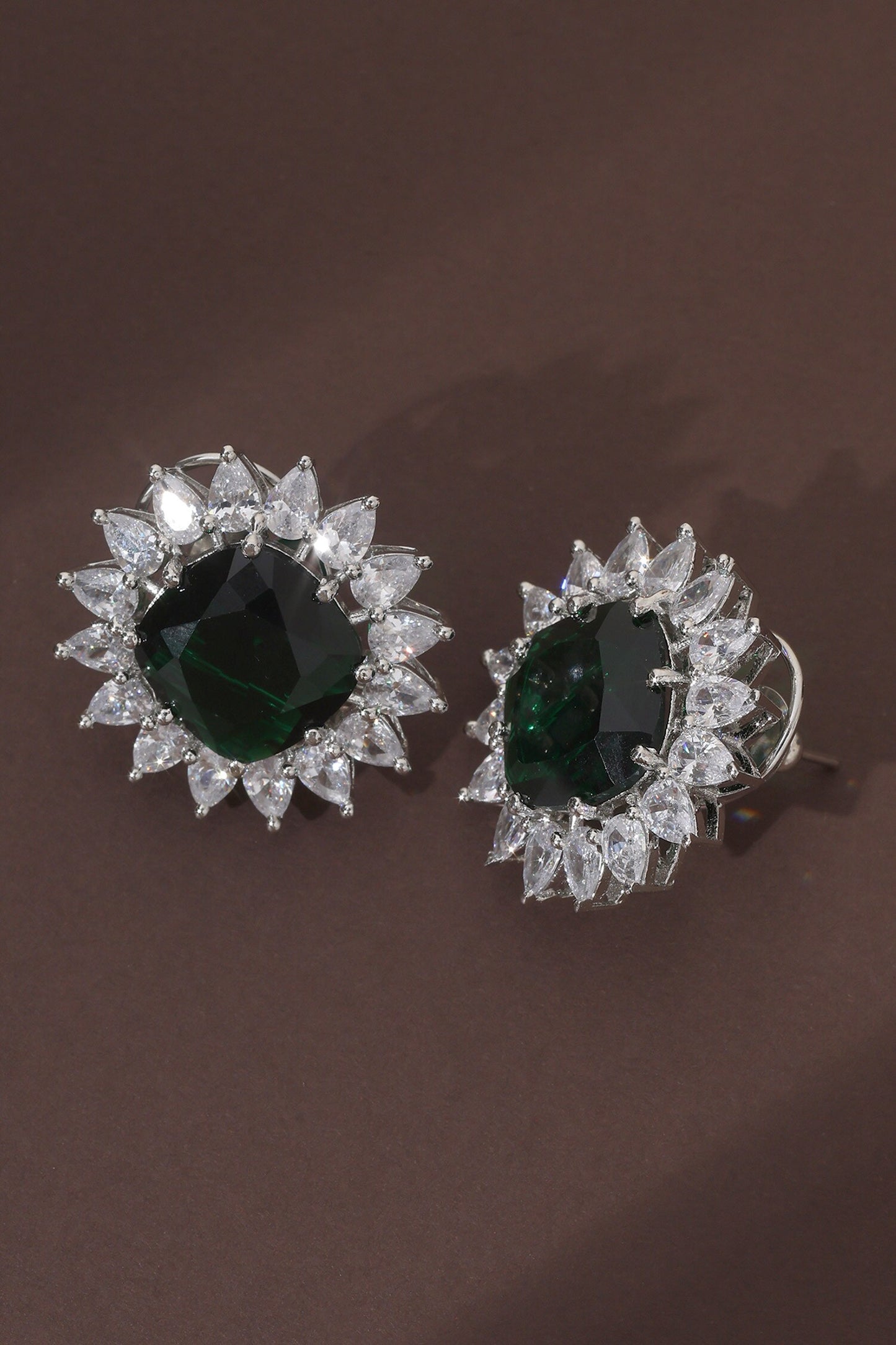 Stone Bloom Stud Earrings 