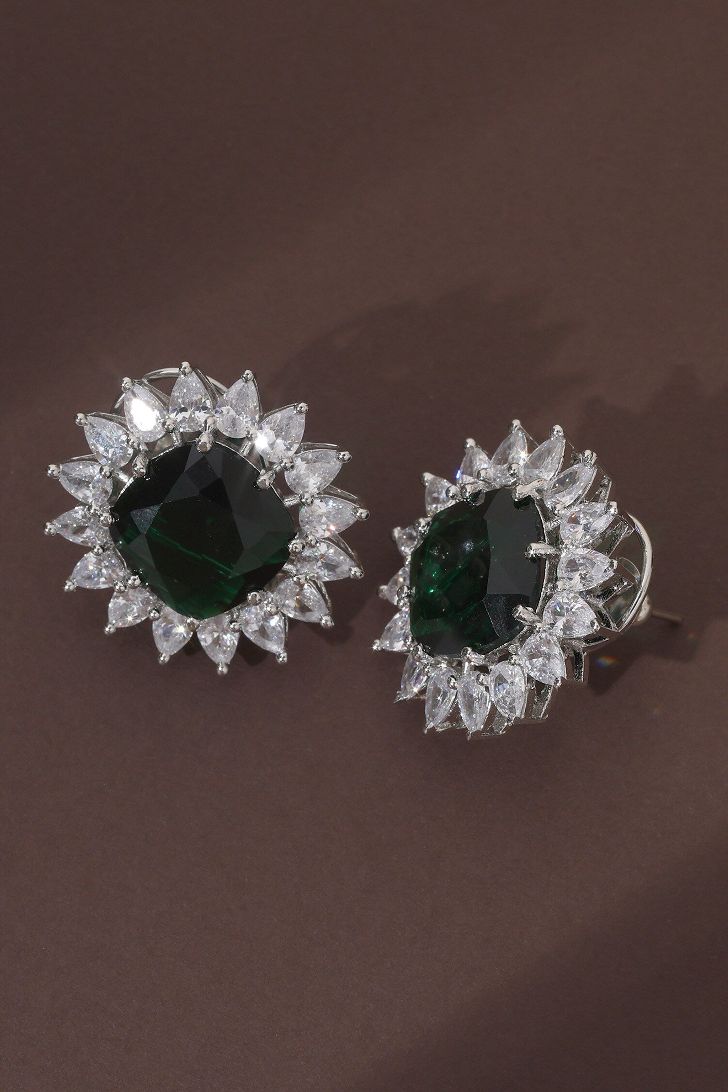 Stone Bloom Stud Earrings 