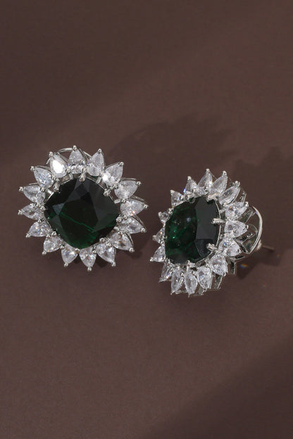Stone Bloom Stud Earrings 