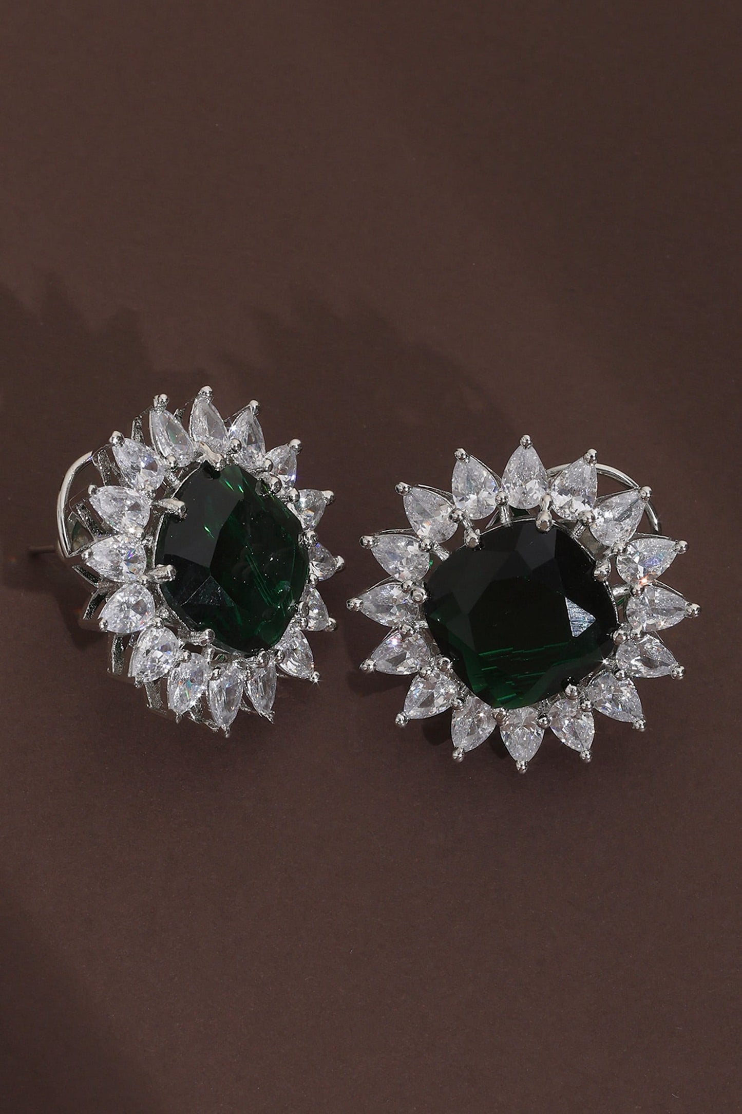 Stone Bloom Stud Earrings 