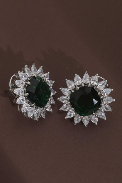 Stone Bloom Stud Earrings 