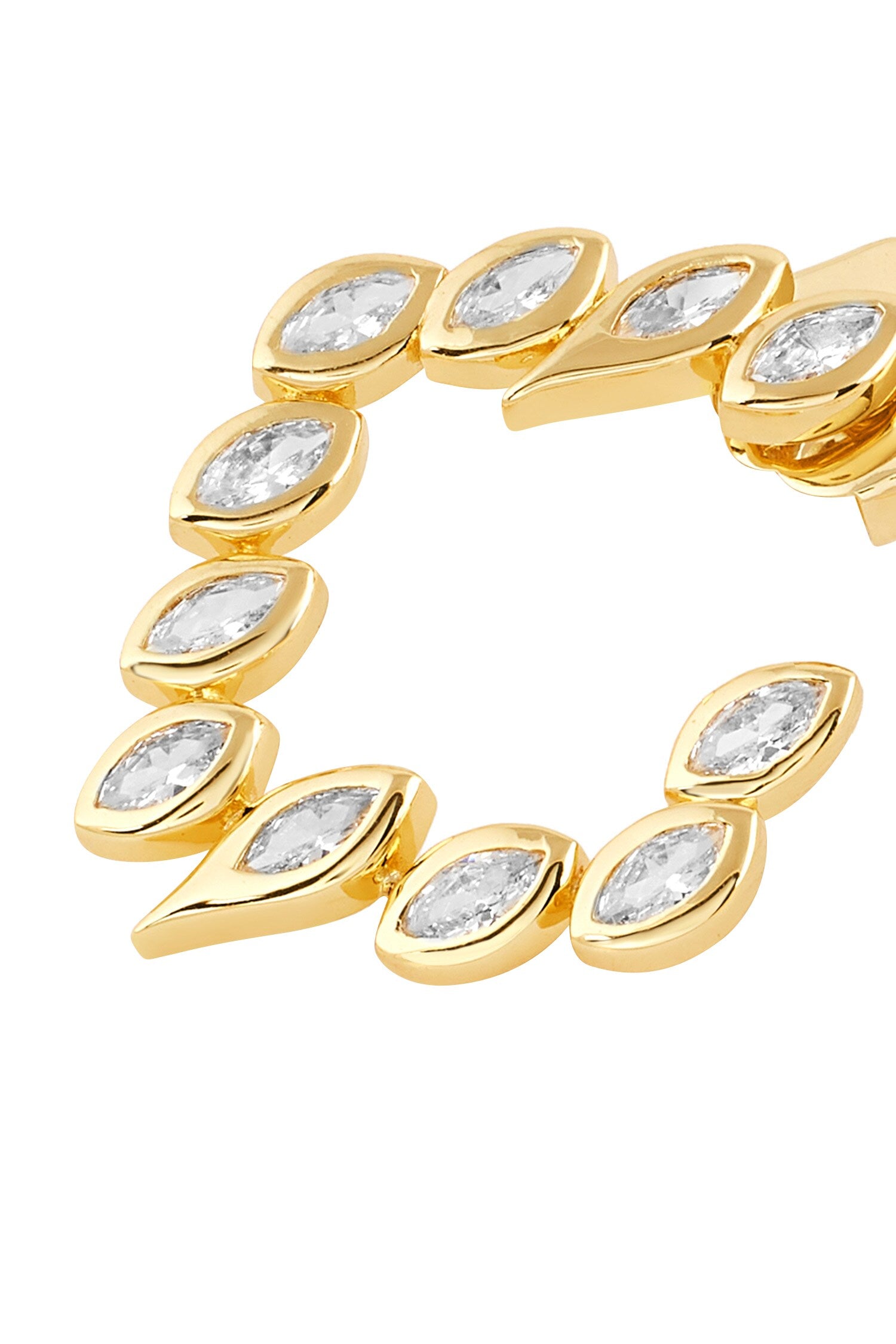 Stone Studded Square Hoops 