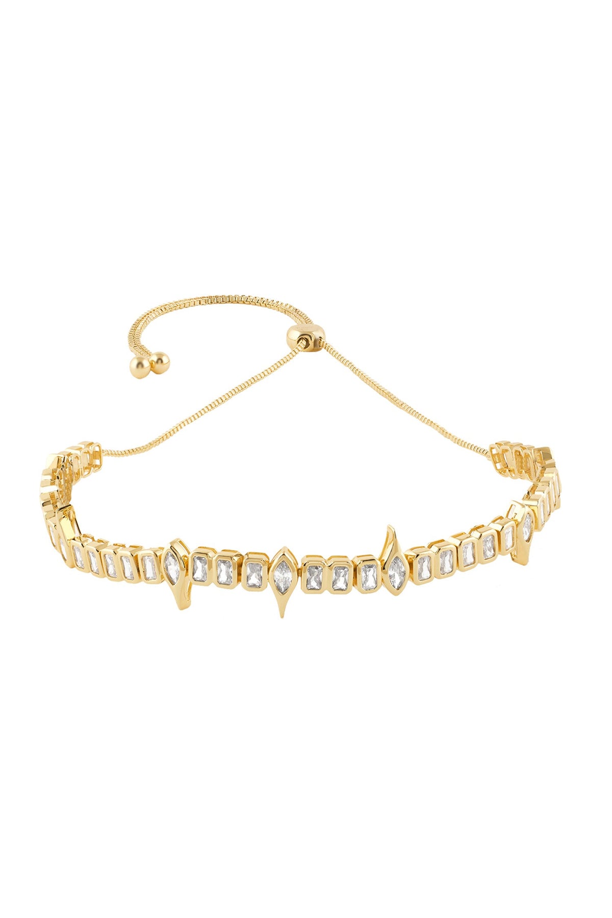Crystal Stone Embellished Choker 
