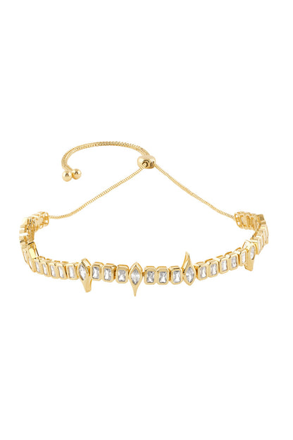 Crystal Stone Embellished Choker 