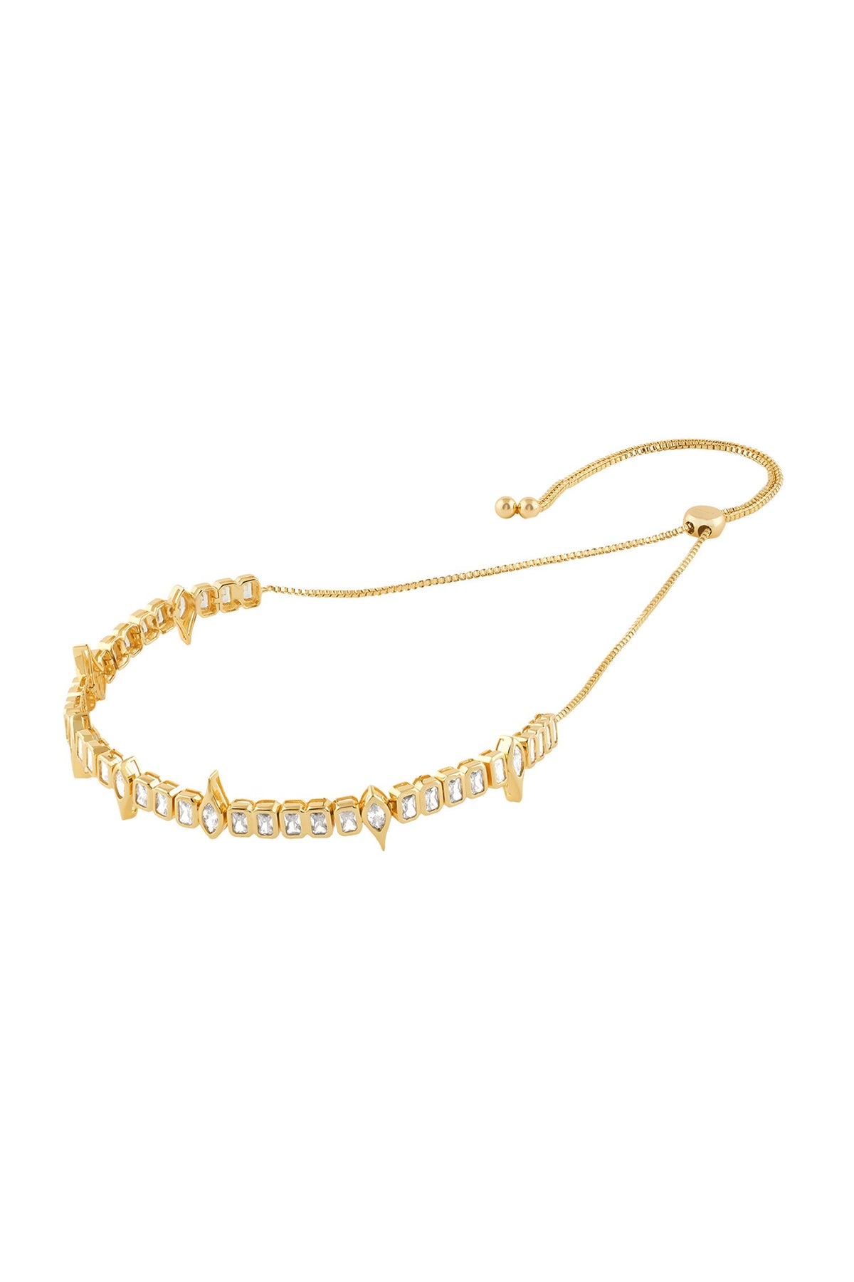 Crystal Stone Embellished Choker 