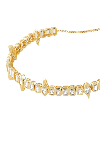 Crystal Stone Embellished Choker 