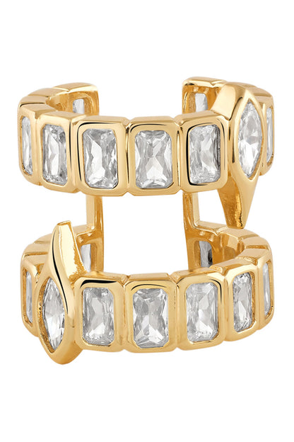 Cubic Zirconia Embellished Gold Ring 