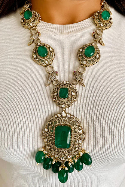 Polki & Diamond Stone Necklace Set 