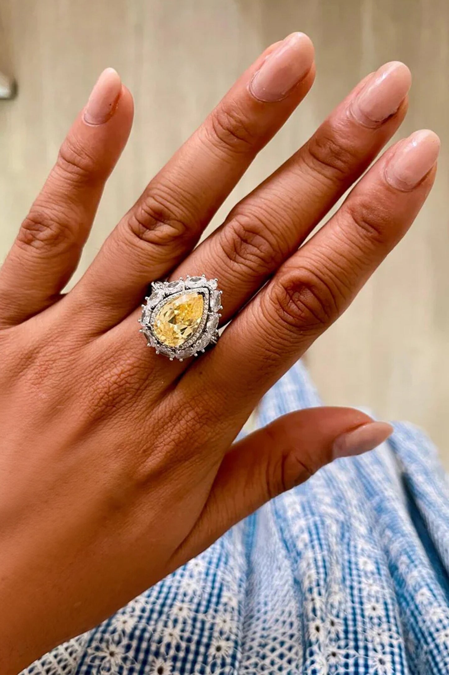 Butterfly Citrine Drop Diamond Set 