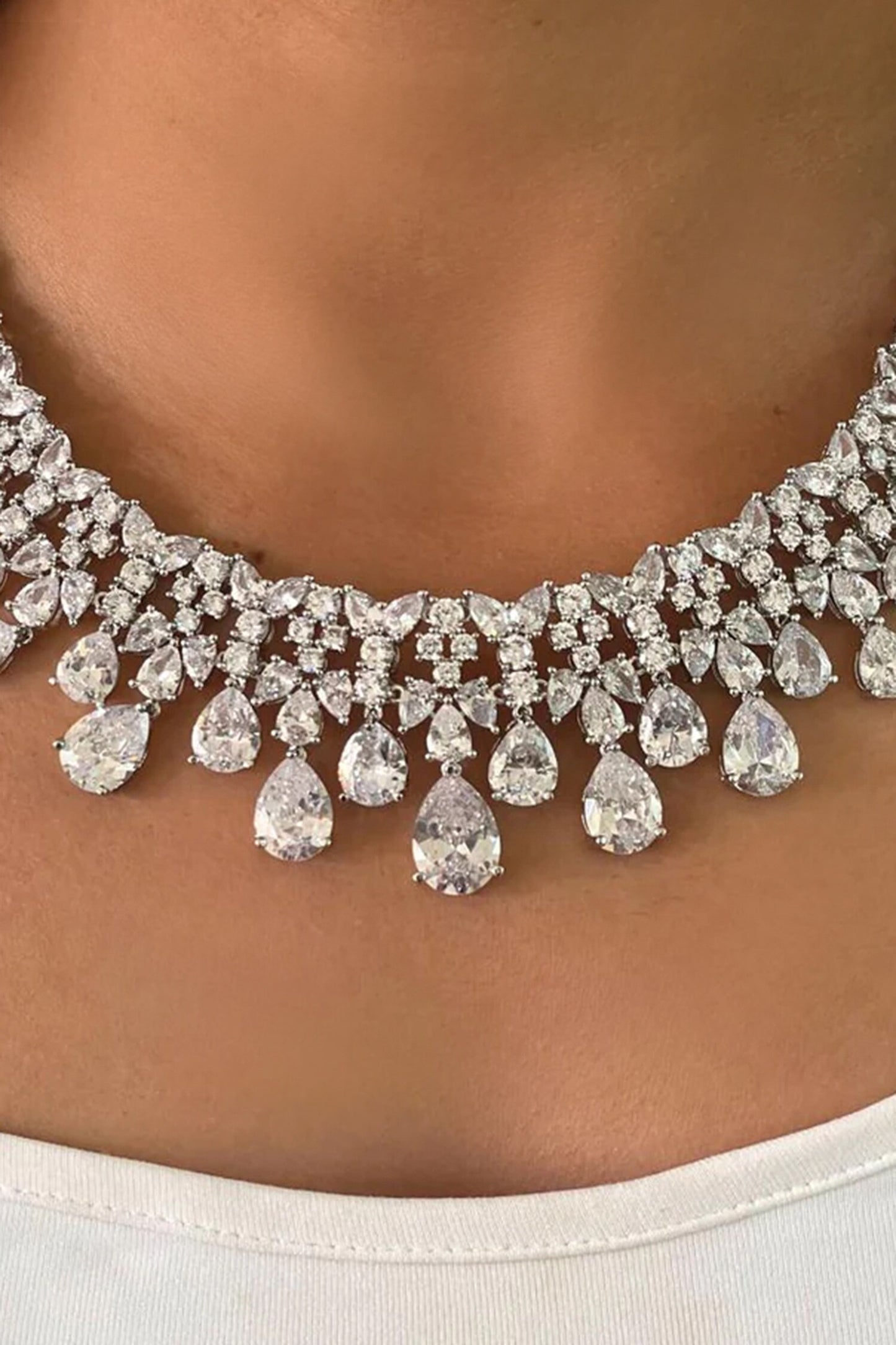 Daffodil Bloom Diamond Jewellery Set 