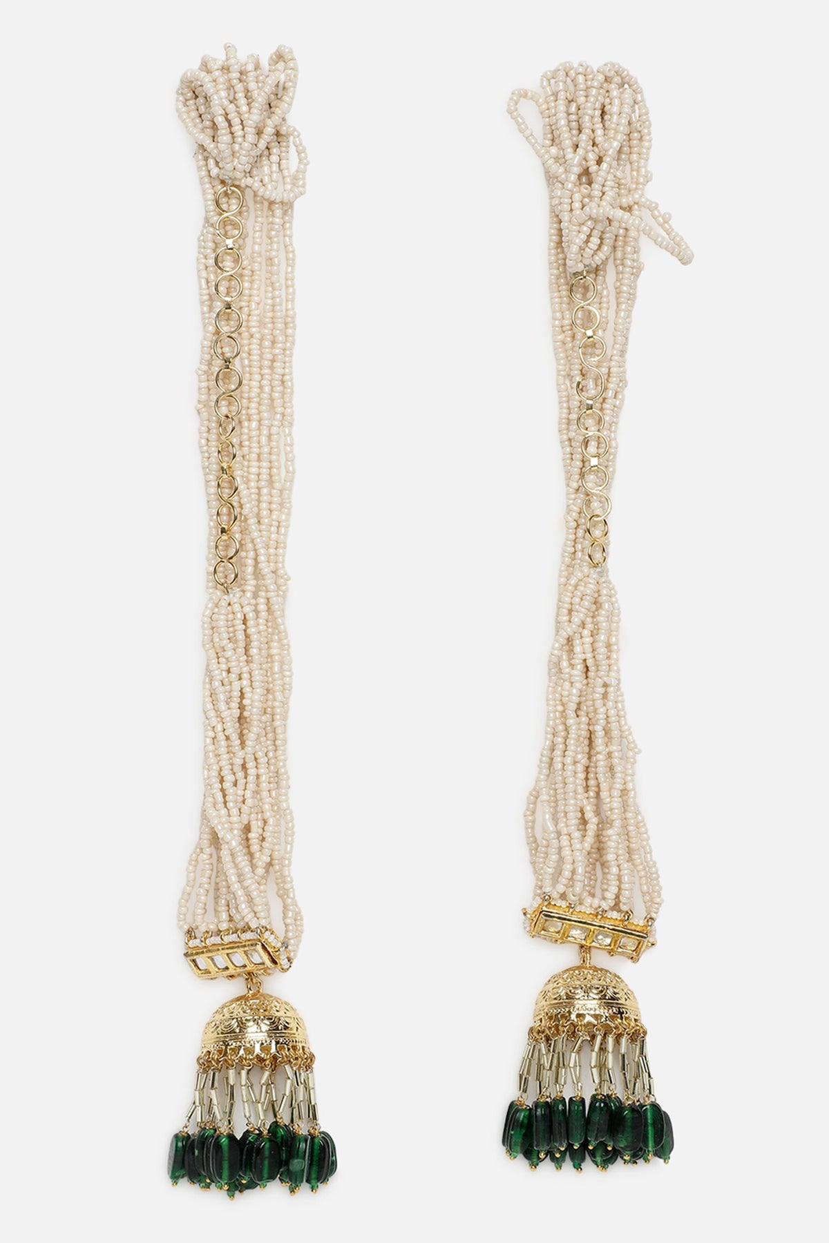 Kundan Embellished Earchains Set of 2 