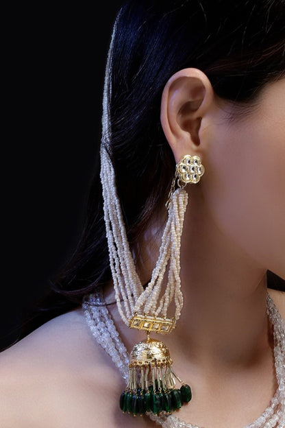 Kundan Embellished Earchains Set of 2 