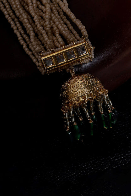 Kundan Embellished Earchains Set of 2 