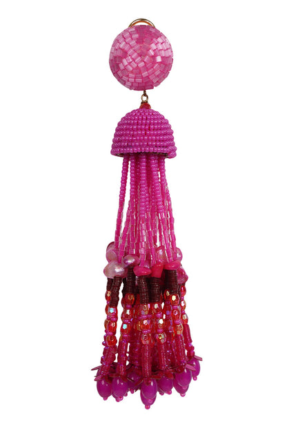 Gradient Bead Long Earrings 