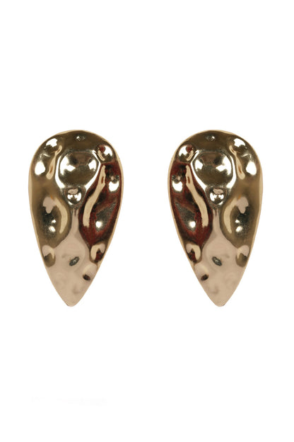 Textured Gold Drop Earrings 